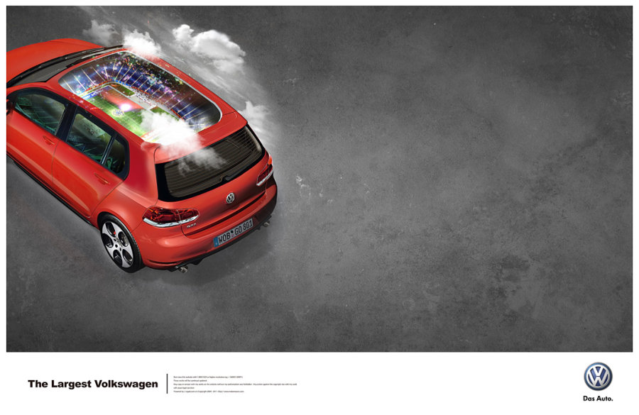 大眾汽車廣告 最大的大眾the largest volkswagen 1