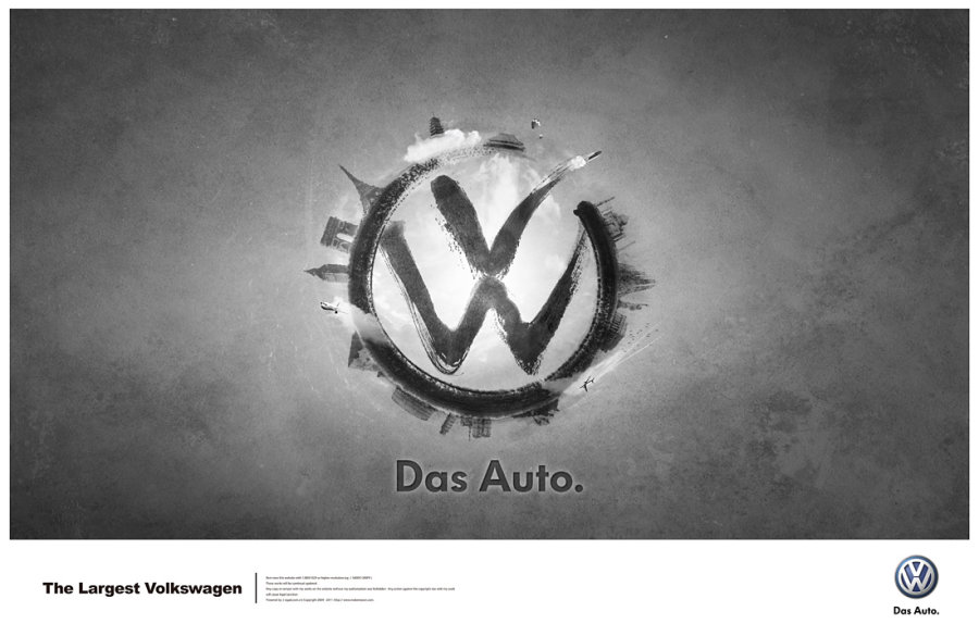 大眾汽車廣告 最大的大眾the largest volkswagen 5