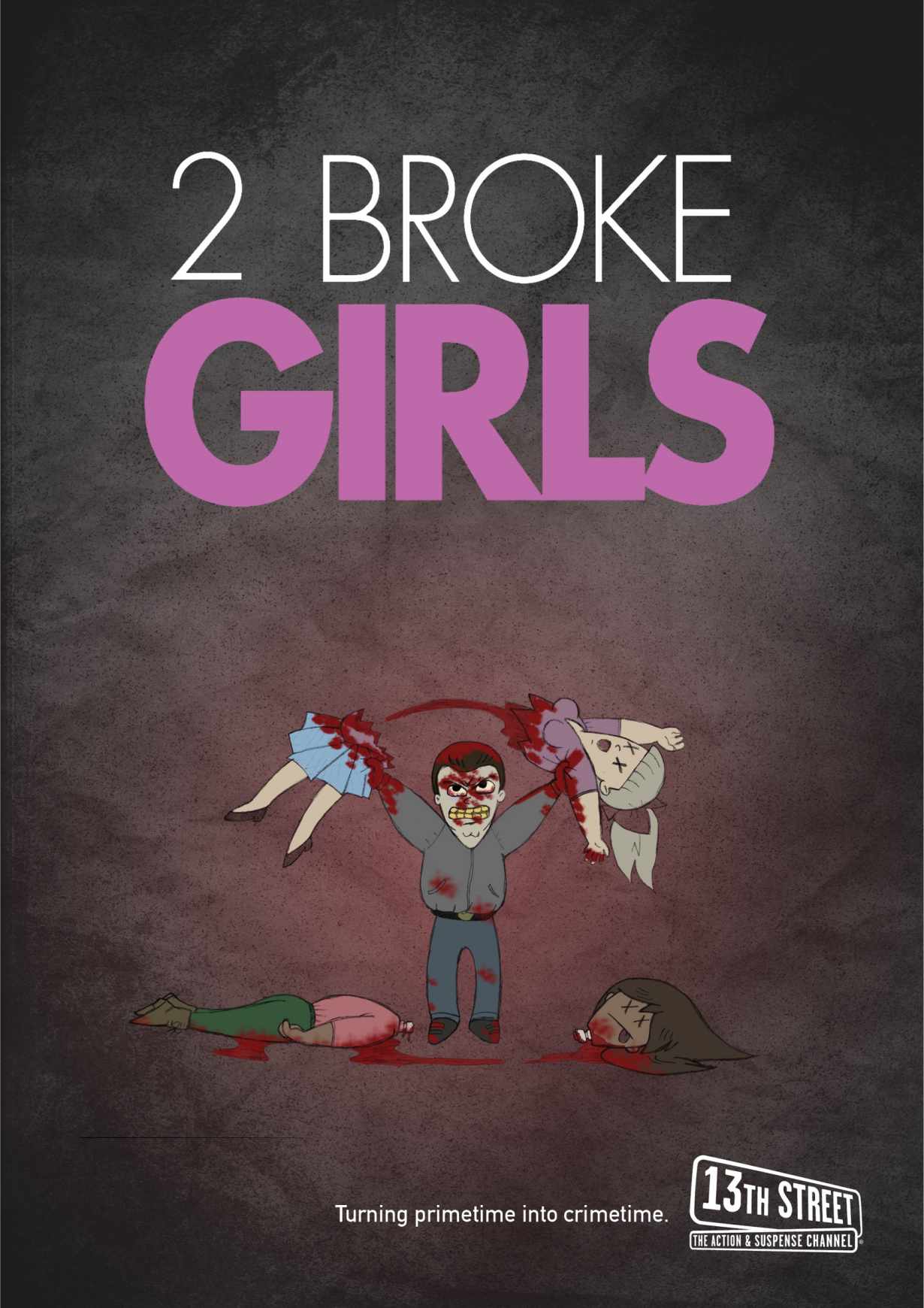 第13街恐怖電視頻道平面廣告創(chuàng)意設計——上海廣告策劃公司3-女孩分尸