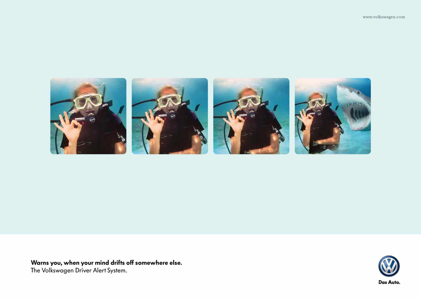 大眾汽車(chē)預(yù)警系統(tǒng)平面廣告策劃設(shè)計(jì)——上海廣告策劃公司——潛水篇