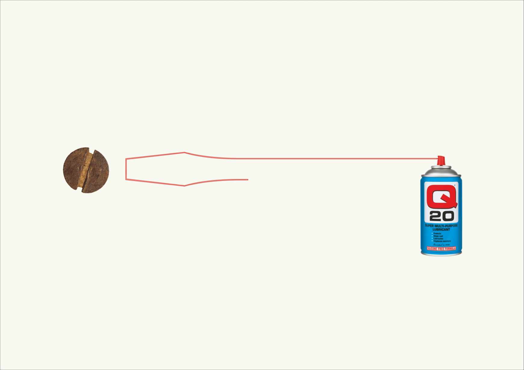 上海廣告設計公司分享南非Q20除銹潤滑油劑平面廣告創(chuàng)意設計3-螺釘篇