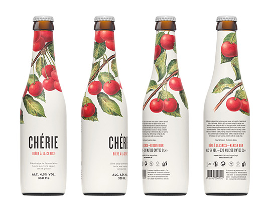 Chérie 櫻桃味小麥啤酒包裝設計-上海尚略包裝設計公司分享-全家福