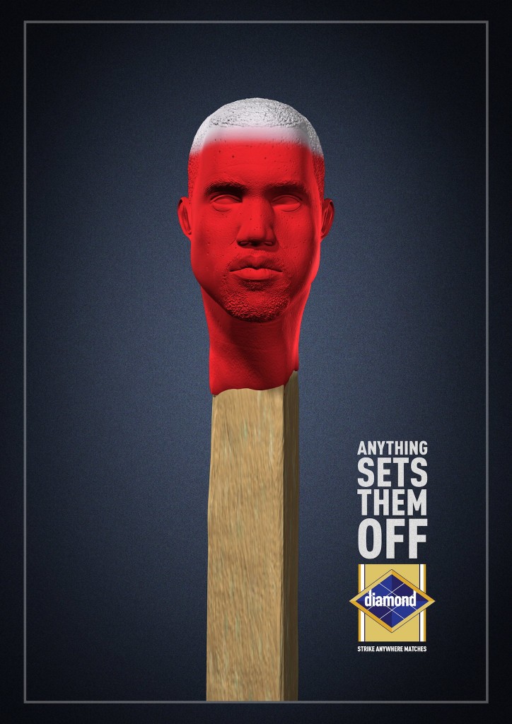 鉆石火柴“一點就著的家伙”系列平面廣告設計-上海廣告設計公司分享