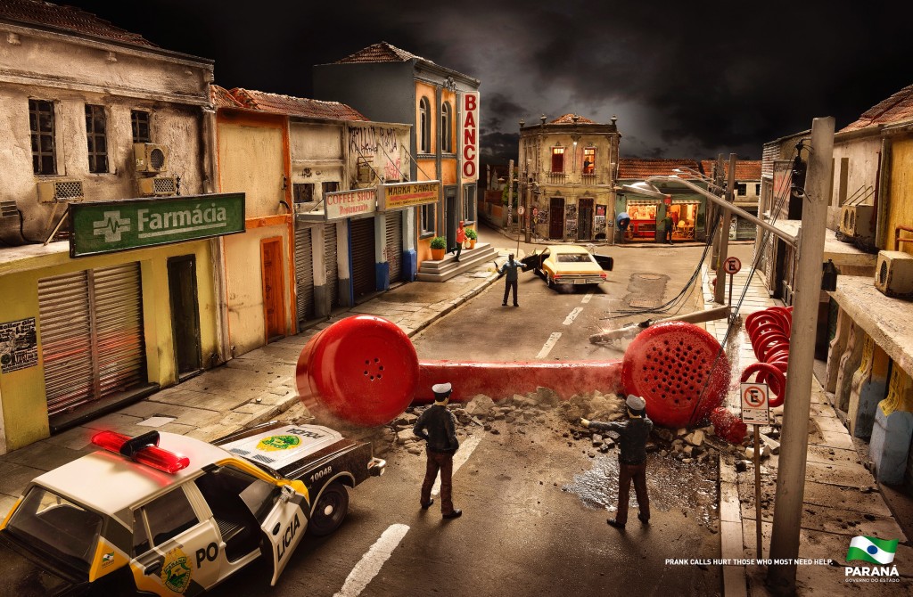 巴西報假警公益平面廣告-上海廣告設計公司分享-刑警篇