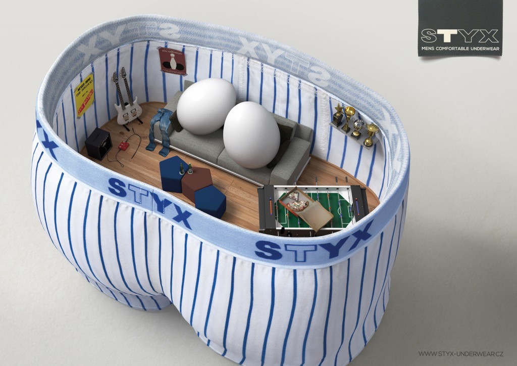 -尚略上海廣告設計公司分享：STYX內褲平面廣告“蛋蛋的家”篇