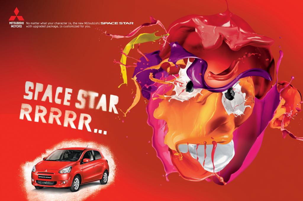 三菱汽車“頭像篇”平面廣告創意設計-尚略上海廣告設計公司分享1-女士篇