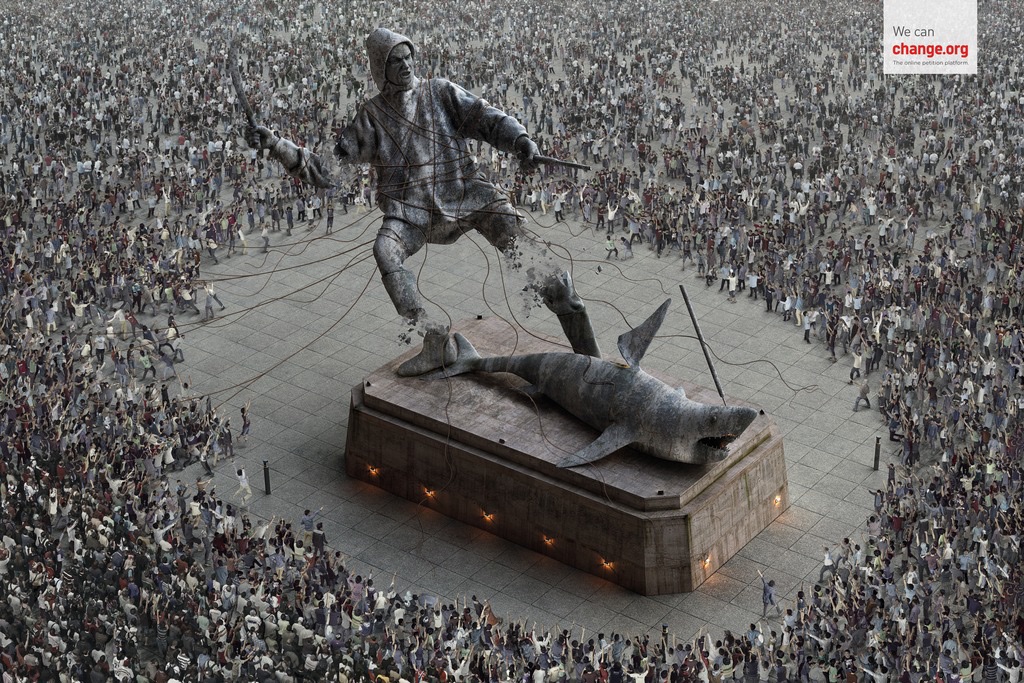 Change請愿網(wǎng)站平面廣告創(chuàng)意設(shè)計-上海尚略廣告設(shè)計公司分享1動物保護(hù)篇