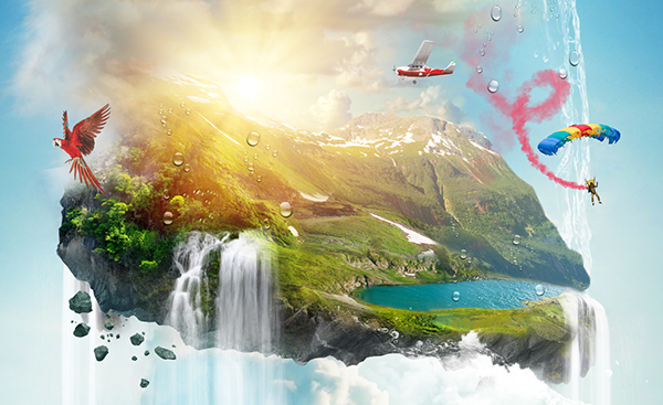 EVIAN 依云礦泉水平面廣告創意設計-上海尚略廣告設計公司分享4-局部構圖