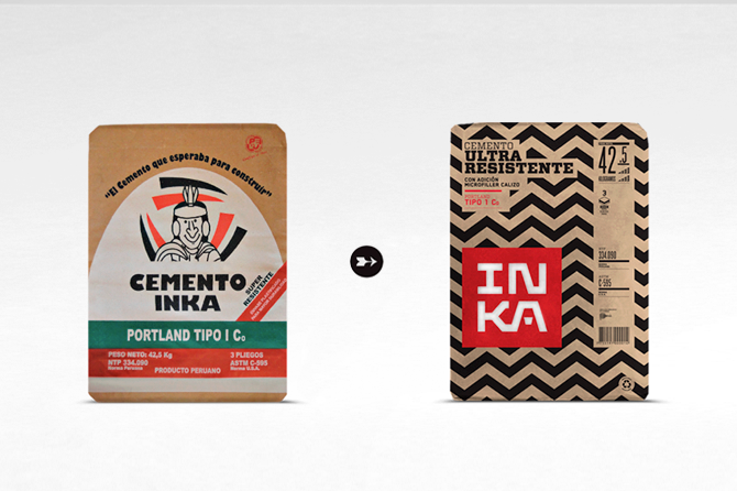 秘魯Cementos Inka袋裝水泥標(biāo)志設(shè)計(jì)、包裝設(shè)計(jì)