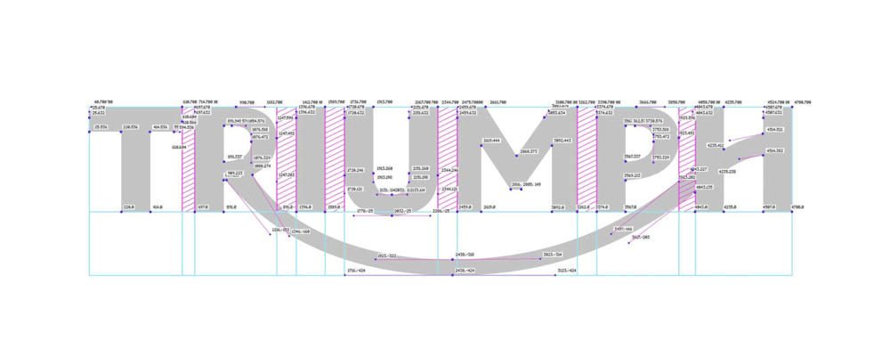 4字體標志設計網格線圖——歷史上h凱撒摩托車標志——國外品牌設計欣賞——英國Triumph凱撒摩托車標志重新設計——尚略品牌策劃與廣告設計公司