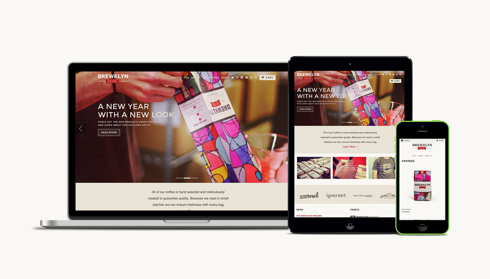 Brewklyn研磨咖啡網站設計1——尚略包裝設計公司