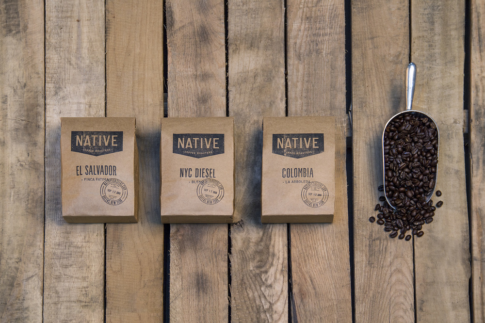 1美國咖啡烘焙店Native Coffee Roasters 品牌形象設(shè)計(jì)牛皮紙包裝設(shè)計(jì)- 尚略中國品牌策劃與廣告公司