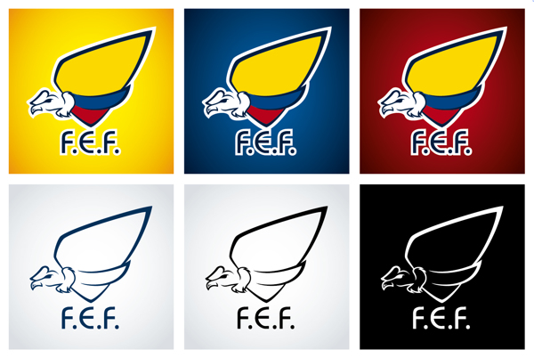 3.上海品牌設計公司設計分享——厄瓜多爾FEE足球俱樂部隊徽品牌標志優化設計-尚略廣告品牌策劃營銷策劃公司品牌設計公司