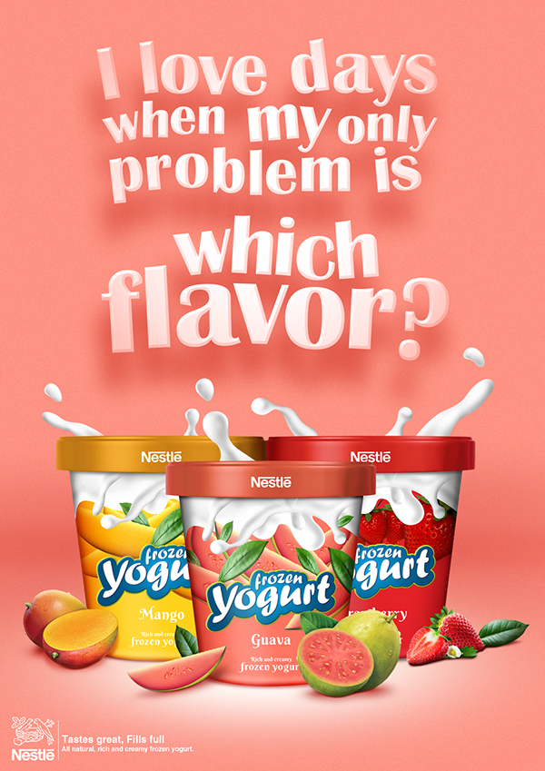 上海品牌設計公司設計分享——雀巢冰凍酸奶冰淇淋標志設計包裝設計-尚略品牌策劃營銷策劃公司廣告設計公司