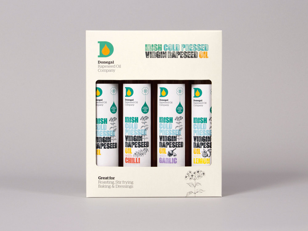 1.上海設計公司——多尼戈爾 Donegal Rapeseed Oil 菜籽油食用油標志設計包裝設計 package DESIGN -尚略廣告上海品牌設計公司包裝設計公司