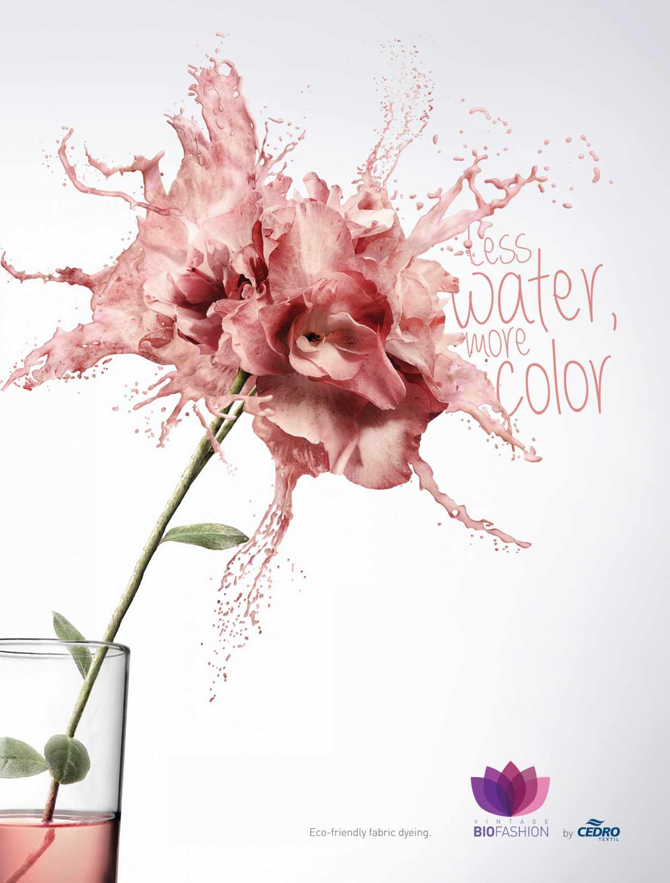 上海廣告設計公司分享-----Cedro Têxtil 紡織品環保印染染色廣告“花朵”篇 1