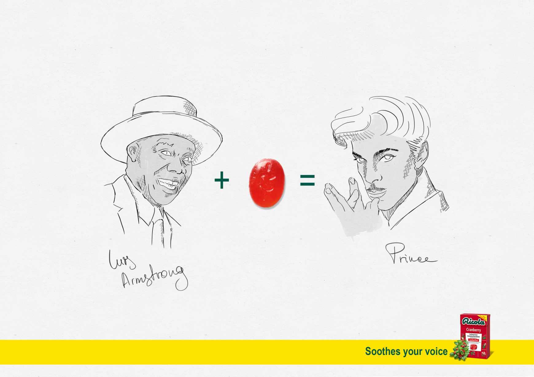 利口樂（Ricola）潤喉糖平面廣告創意設計1