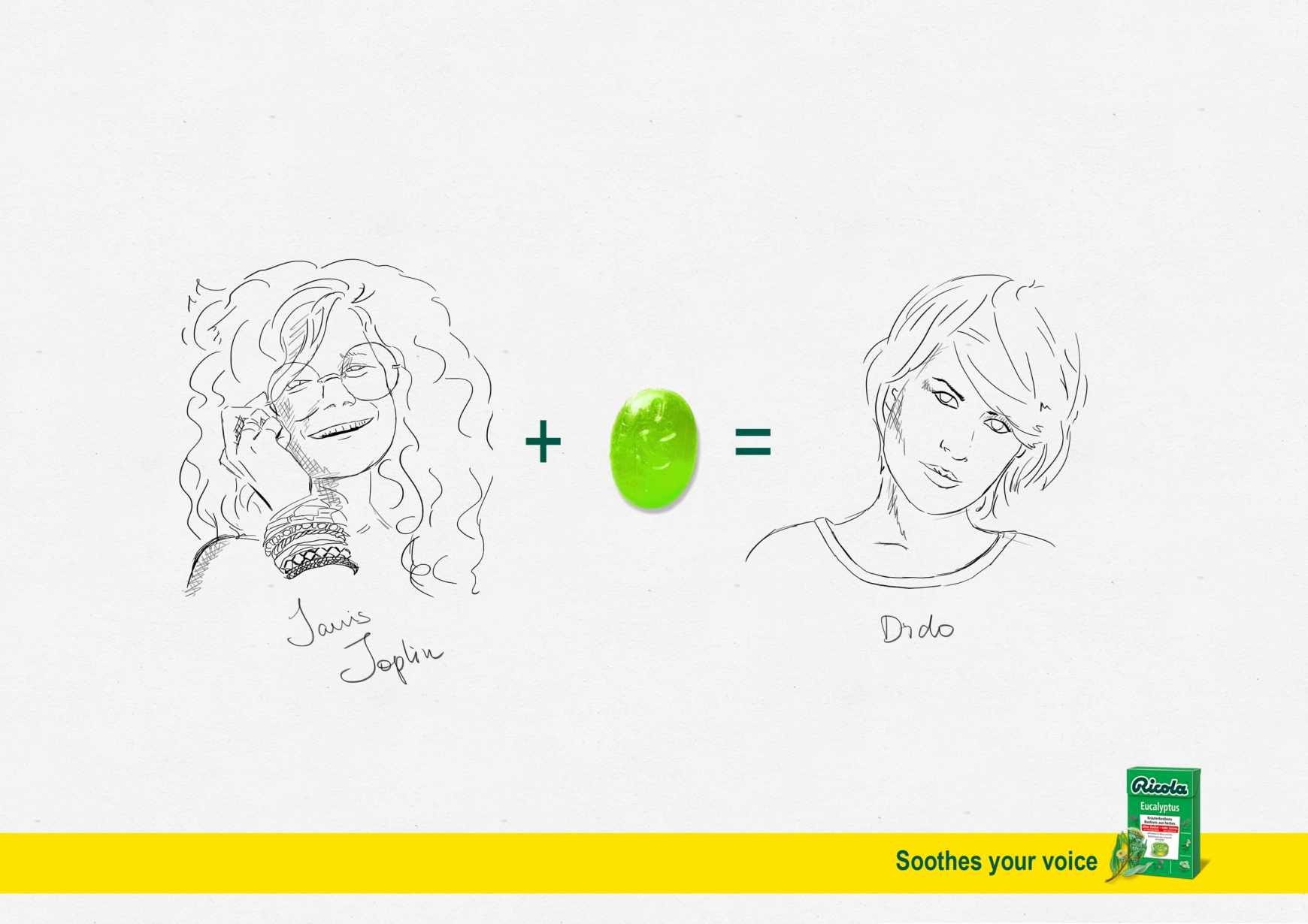 利口樂（Ricola）潤喉糖平面廣告創意設計3