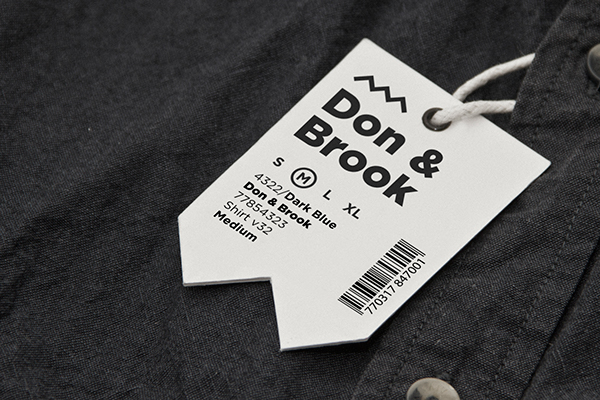 上海品牌設計公司設計分享——埃及Don & Brook 男裝品牌標志設計——服裝標簽設計