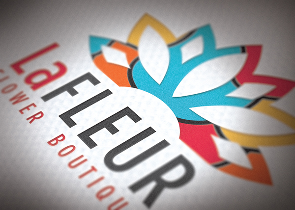 LaFLEUR flower 鮮花店鮮花電商品牌標志設計——標志效果設計2