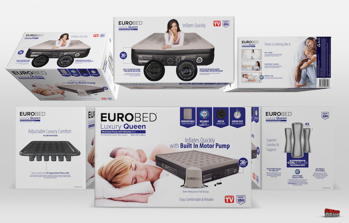 上海包裝設計公司設計分享——EuroBed 空氣（充氣）床墊包裝設計2