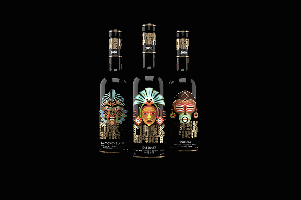 上海包裝設計公司設計分享——新西蘭Mask Spirit: 葡萄酒包裝設計1