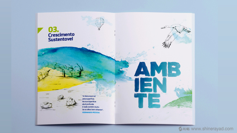REN國際電力電網(wǎng)能源公司可持續(xù)發(fā)展清新水彩手繪企業(yè)宣傳畫冊設(shè)計(jì)7