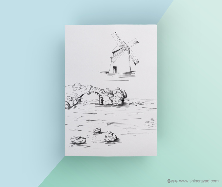 REN國際電力電網(wǎng)能源公司可持續(xù)發(fā)展清新水彩手繪企業(yè)宣傳畫冊設(shè)計(jì)-鉛筆手繪畫原圖3