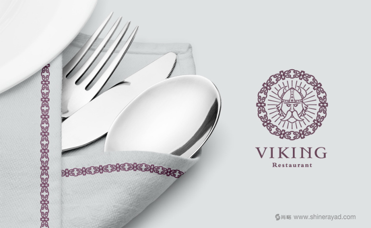 Viking餐廳餐飲大胡子師傅LOGO設計-上海餐飲LOGO設計公司1