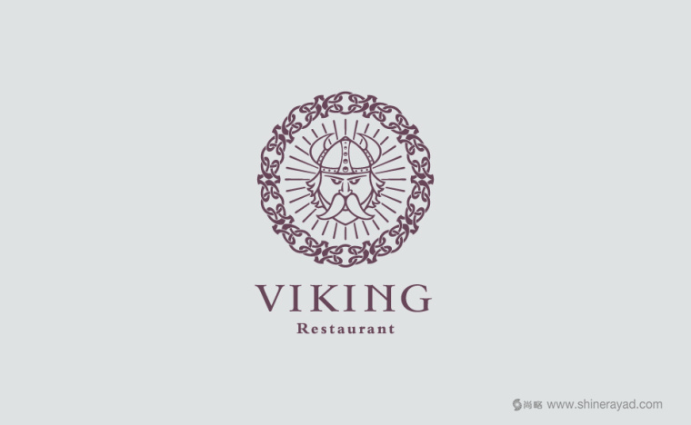 Viking餐廳餐飲大胡子師傅LOGO設計-上海餐飲LOGO設計公司2