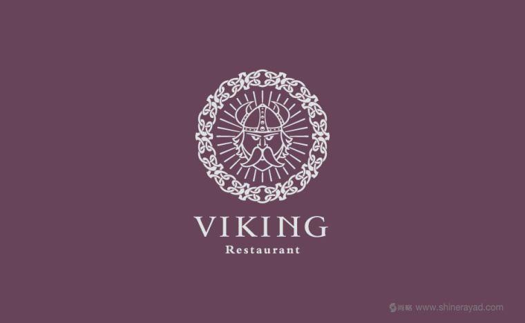 Viking餐廳餐飲大胡子師傅LOGO設計-上海餐飲LOGO設計公司3