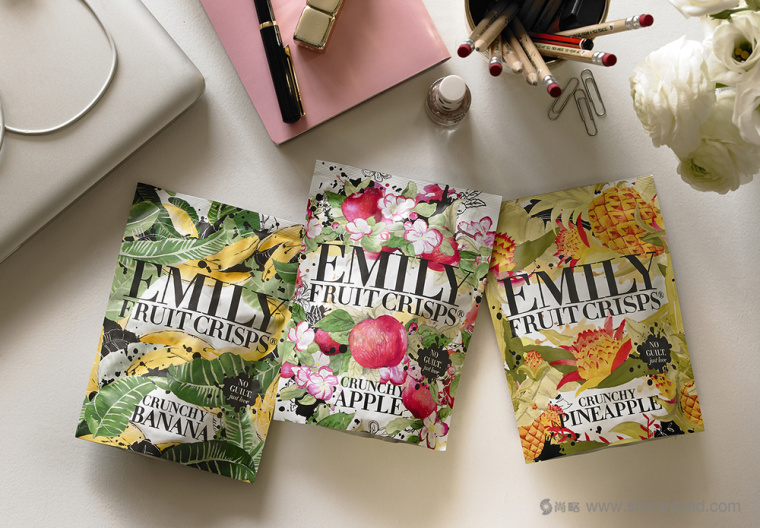 Emily 水果切片真空塑料袋包裝設計-上海包裝設計公司水果水彩插畫包裝設計欣賞1