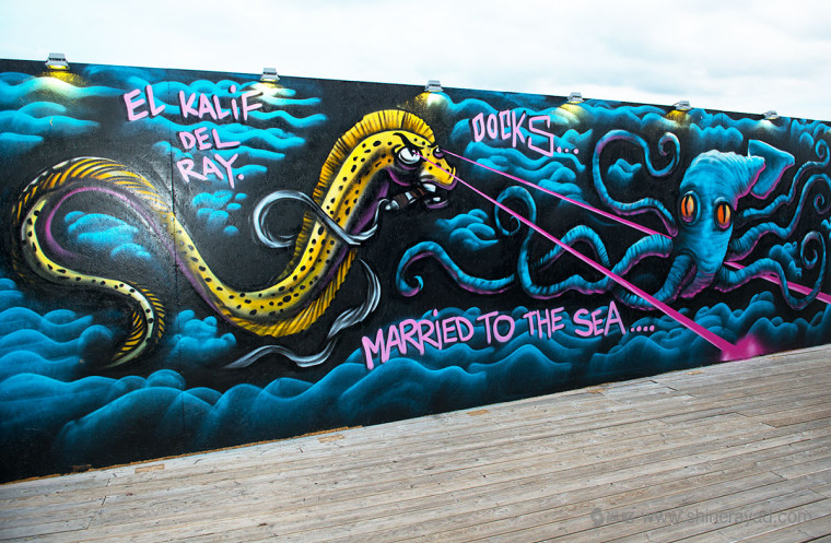 碼頭夜總會酒吧海洋生物文化墻壁紙插畫設(shè)計(jì)-海蛇-上海品牌設(shè)計(jì)公司商業(yè)插畫設(shè)計(jì)欣賞