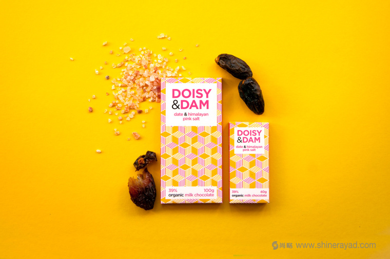 上海包裝設計公司設計欣賞：Doisy & Dam有機巧克力幾何圖形包裝設計3