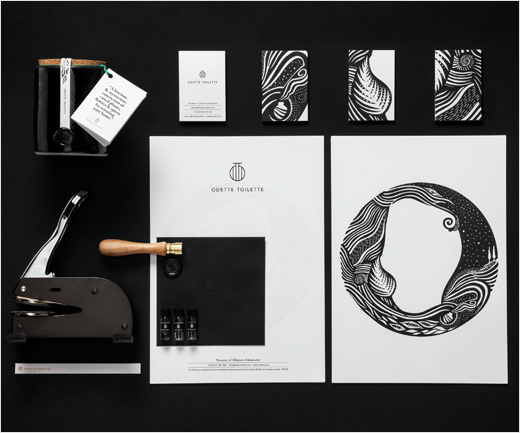 Odette 香水黑白色風(fēng)格VI設(shè)計品牌視覺形象設(shè)計-上海VI設(shè)計公司3