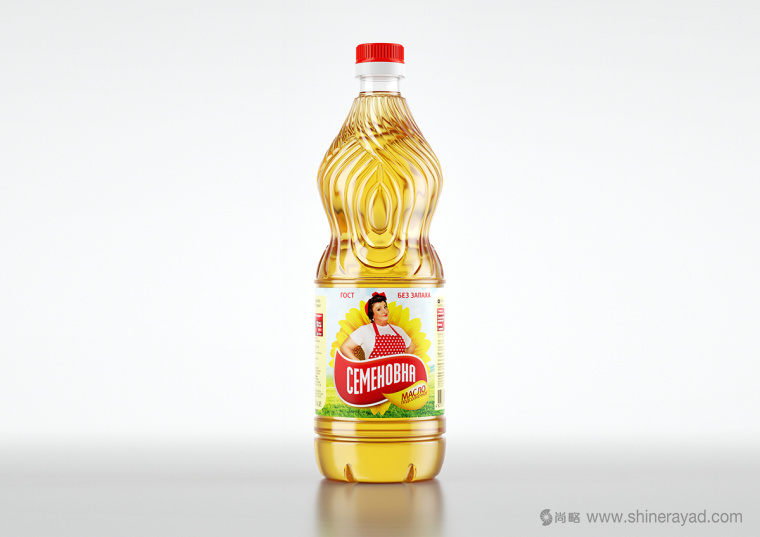 Семёновна 家庭主婦版葵花籽油食用油包裝設計-上海包裝設計公司設計欣賞3