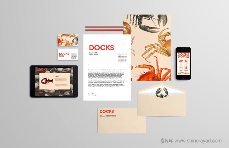 DOCKS 螃蟹海鮮餐廳餐飲VI形象設計-上海餐飲品牌設計公司上海VI設計公司6