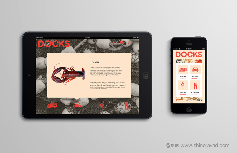DOCKS 螃蟹海鮮餐廳餐飲VI形象設計-上海餐飲品牌設計公司上海VI設計公司9