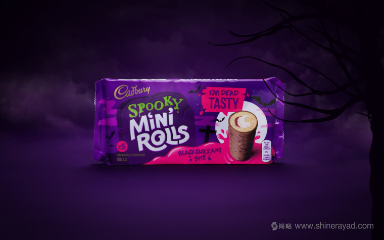 上海包裝設計公司設計欣賞：吉百利蛋糕萬圣節包裝設計1