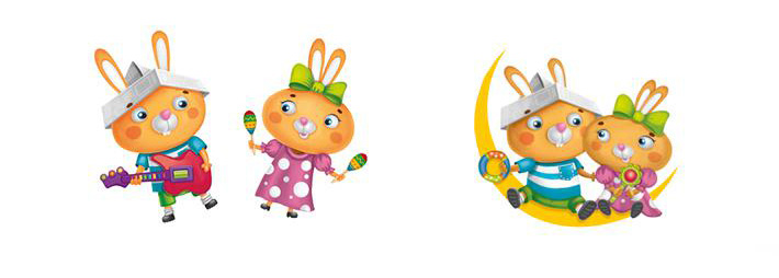 Карточка 卡通人物版嬰兒兒童酸奶包裝設計插畫2