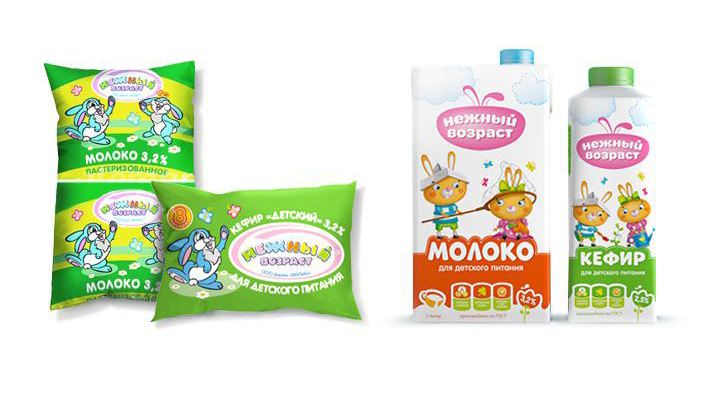 Карточка 卡通人物版兒童酸奶包裝設計-上海包裝設計公司設計鑒賞3