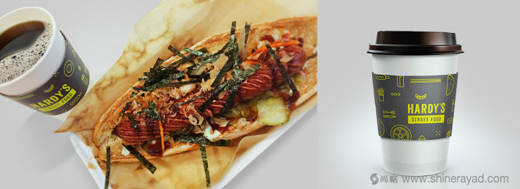 Hardy''s 咖啡漢堡披薩快餐連鎖餐飲品牌VI形象設計-上海餐飲品牌VI設計公司3