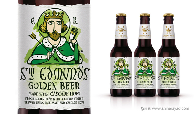 上海包裝設計公司國外設計欣賞：格林國王精釀啤酒包裝設計創意插畫設計版1