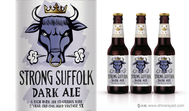 上海包裝設計公司國外設計欣賞：格林國王精釀啤酒包裝設計創意插畫設計版2