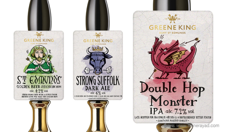 上海包裝設計公司國外設計欣賞：格林國王精釀啤酒包裝設計創意插畫設計版3