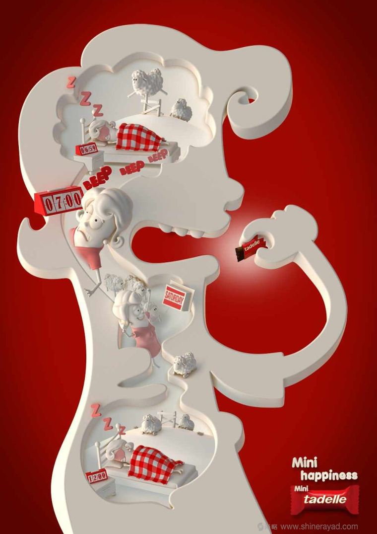 Tadelle 巧克力小小快樂平面廣告創意設計-上海廣告設計公司國外廣告欣賞2