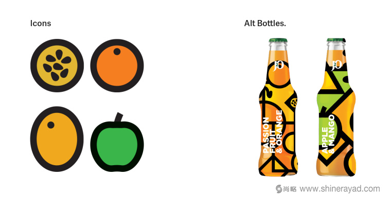 J2O 幾何抽象圖形果汁飲料包裝設計-上海飲料包裝設計公司設計欣賞2