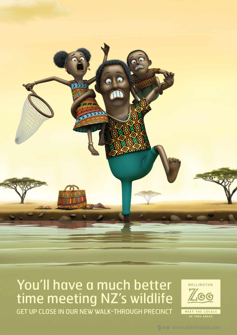 新西蘭惠靈頓動物園平面廣告創意設計廣告插畫策劃設計1