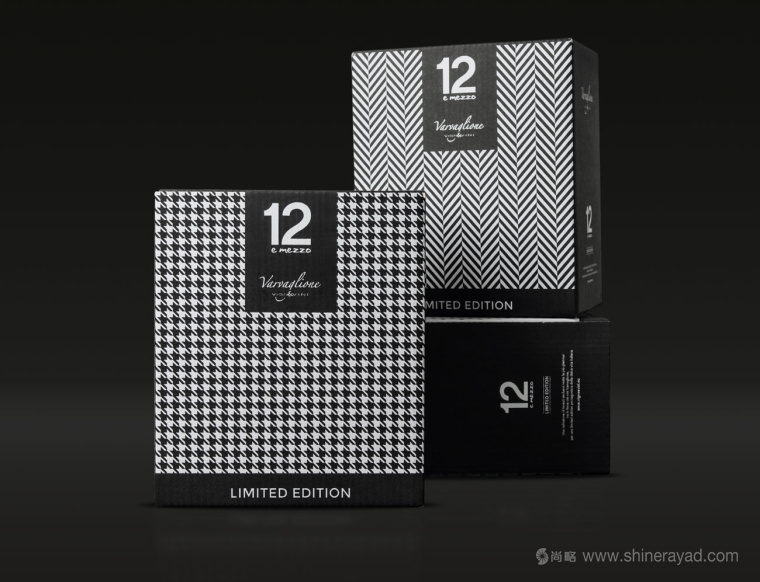 黑白條紋風格Varvaglione意大利紅酒限量版禮盒包裝設計-上海紅酒包裝設計公司3