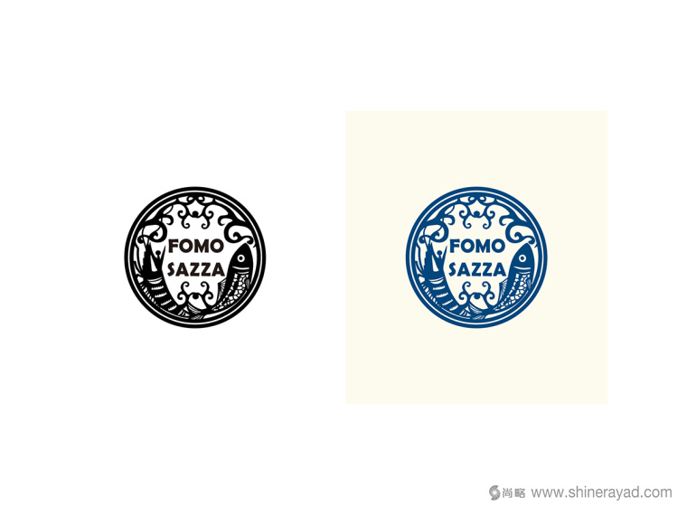 臺灣FOMO SAZZA 蝦魚醬燒烤醬調味品品牌標志設計-上海標志設計公司3